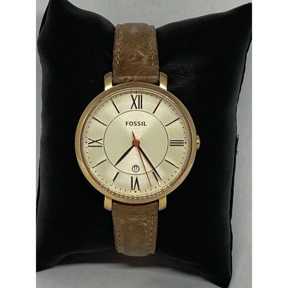 Fossil ES3487 Women's Brown Leather Analog Dial Quartz Genuine Watch HK1143 - Picture 1 of 12